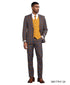 Stacy Adams Men's 3 Piece Plaid Hybrid Fit Suit - Accent Vest