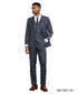 Stacy Adams Men's 3 Piece Hybrid Fit Suit - Large Checker Pattern