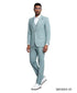Stacy Adams Men's 3 Piece Windowpane Suit - Hybrid Fit