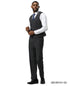 Stacy Adams Men's 3 Piece Hybrid Fit Suit - Tattersall Pattern