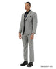 Stacy Adams Men's 3 Piece Hybrid Fit Suit - Subtle Windowpane Plaid