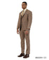 Stacy Adams Men's 3 Piece Hybrid Fit Suit - Plaid Pattern