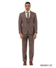 Stacy Adams Men's 3 Piece Hybrid Fit Suit - Textured Windowpane