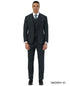 Stacy Adams Men's 3 Piece Hybrid Fit Suit - Subtle Glen Plaid Pattern