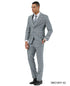 Stacy Adams Men's 3 Piece Hybrid Fit Suit - Subtle Textured Pattern