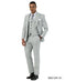 Stacy Adams Men's 3 Piece Hybrid Fit Suit - Crisp Windowpane Pattern