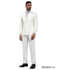 Stacy Adams Men's 2 Piece Executive Suit - Double Breasted