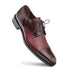 Mezlan Soka Calfskin & Deerskin Cap Toe Shoes Burgundy (15089)
