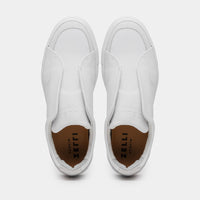 Zelli Spettacolare Pebble Grain Slip On Sneakers White (65-225-WHT)