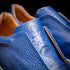 Zelli Spettacolare Pebble Grain Calfskin & Suede Slip-On Sneaker in Navy