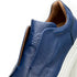 Zelli Spettacolare Pebble Grain Calfskin & Suede Slip-On Sneaker in Navy