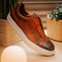 Zelli Spettacolare Pebble Grain Slip-On Sneaker in Cognac