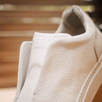 Zelli Spettacolare Pebble Grain Slip On Sneakers White (65-225-WHT)
