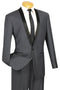 Mens Slim Fit One Button Shawl Tuxedo in Heather Grey