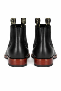 Square Toe Ankle Boots Black