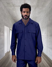 Statement Men's 2 Piece 100% Wool Walking Suit - Pleated Wide Leg Pants