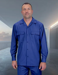 Statement Men's 2 Piece 100% Wool Walking Suit - Pleated Wide Leg Pants