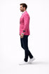 Stage Party Bright Men's Sport Coat Unique Fashion Designer Men's Dress Blazers Sale Vented Hot Pink