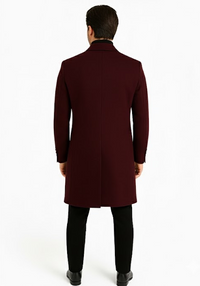 Statement Burgundy Overcoat