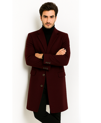 Statement Burgundy Overcoat