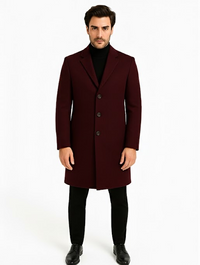 Statement Burgundy Overcoat
