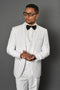 Caesar White 1-Button Shawl Tuxedo (4-Piece Set)