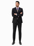 Statement Mens Modern Fit 2 Piece 100% Super 200s Wool Suit – Solid Colors, Notch Lapel Jacket