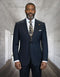 Statement Mens Modern Fit 2 Piece 100% Wool Suit – Wide Peak Lapel, One Button Jacket