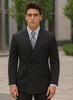 Mens Steve Harvey Brand Suit Double Breasted in Color Black Modern Fit