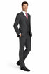 Mens Charcoal Tiglio Suit – Classic 3 Piece Dark Grey Suit for Business, Wedding and Formal Wear