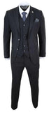 Mens Black 1920s Vintage Suit – Classic Peaky Blinders Inspired Style