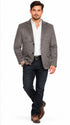 Men's Suede Cowboy Blazer Ultra Slim Fit LAM-510 in Color Gray