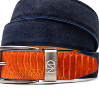 Marco Di Milano Hugo Belt: Leather Loafer - Orange/Navy