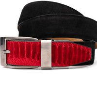 Marco Di Milano Hugo Belt - Red & Black Leather Loafers