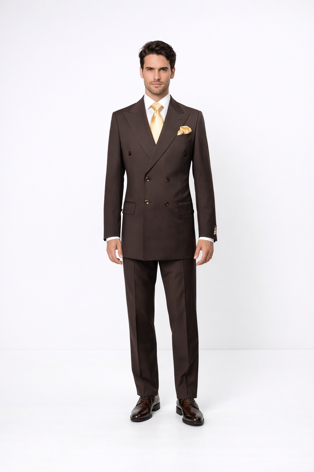 Suits With Baggy Pleated Pants - Wide Leg Pants 100% Wool