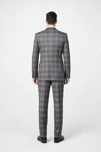 Suits With Baggy Pleated Pants - Wide Leg Pants 100% Wool - Classic Fit Single Breast Lapel Vest by Rossiman