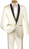 (36R, 42R) Slim Fit 2 Piece Ivory Tuxedo