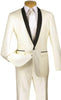 (36R, 42R) Slim Fit 2 Piece Ivory Tuxedo