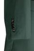 Mens Regular Fit Double Breasted Tuxedo with Satin Lapel and Bow Tie - Hunter Green