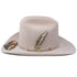 Texana Carin Leon Oficial Color Beige con Pluma de Plata