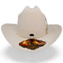 Texana Carin Leon Oficial Color Hueso con Pluma de Plata