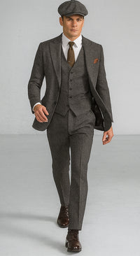 Thomas Shelby Peaky Blinders Gray Tweed Suit