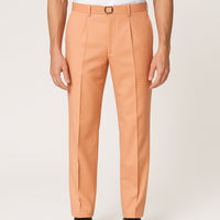Tiglio Luxe Creamsicle Semi-Wide Leg Wool Marbella Dress Pants TL4013