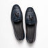 Zelli Tino Woven Calfskin Tassel Loafers | Italian Slip-On Shoes in Blue