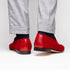Zelli Tippa Suede and Calfskin Slip-On Penny Loafers in Red