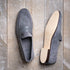 Zelli Tippa Suede and Calfskin Penny Loafers in Grey
