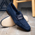 Zelli Tippa Suede and Calfskin Slip-On Penny Loafers in Navy
