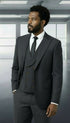 Statement Men's 3 Piece Modern Fit 100% Wool Suit - Peak Lapel