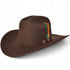 Tombstone Hats Brown / 6 3/4 Stone 100X El Fantasma (Johnson) Shape Felt Hat with Feathers TOM-100XFANC