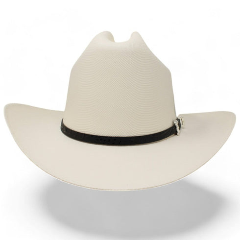 Tombstone 1,000X Cowboy El Fantasma Shape Hat with Feathers Brim 3 1/2"